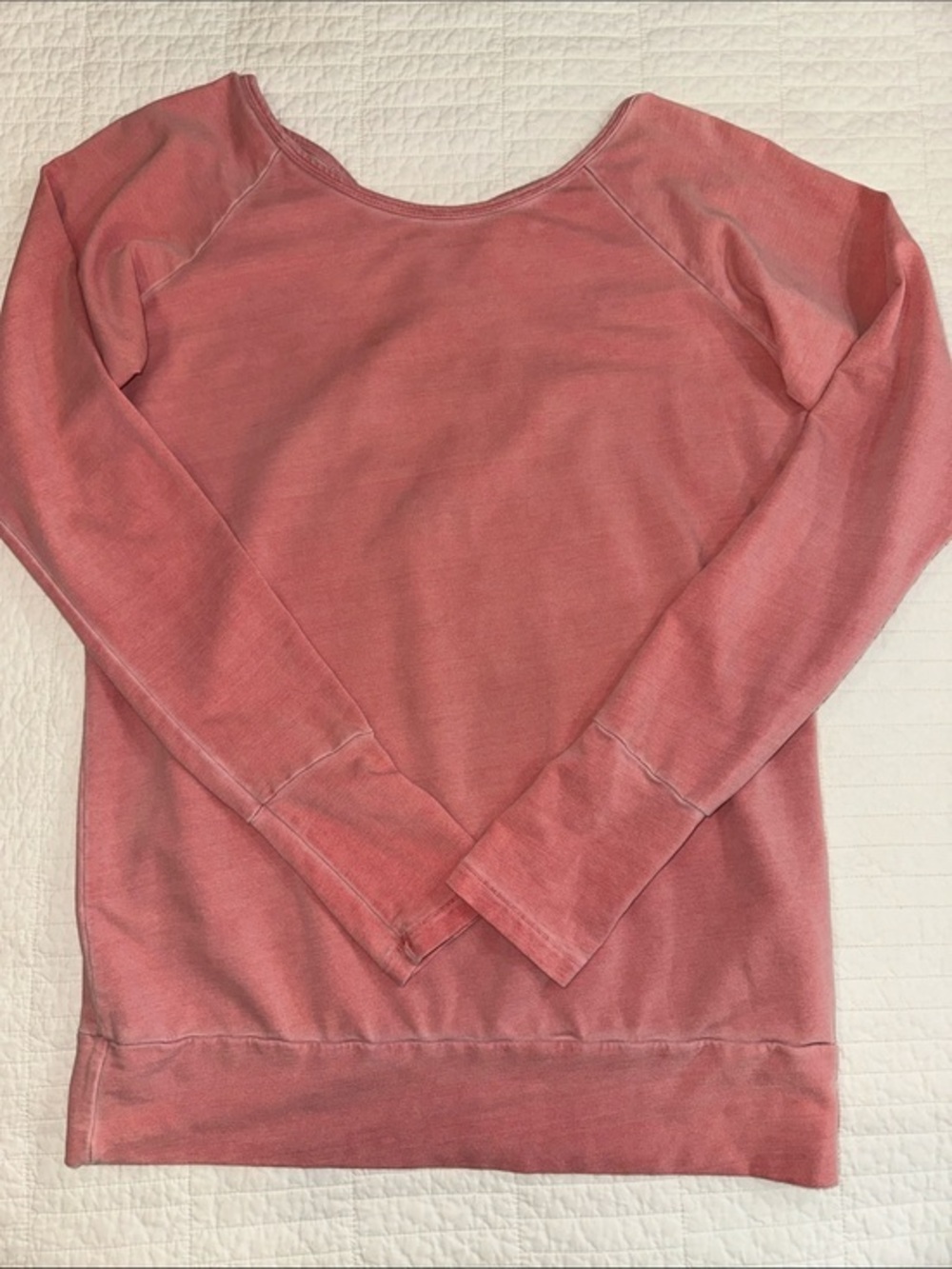 Splits59 Small Lightweight Sweatshirt Open Back Sunwashed Athleisure Athletic